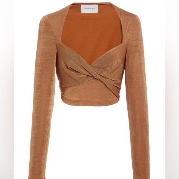 Significant Other Tops - Significant Other Bambi Cropped Top in Oak